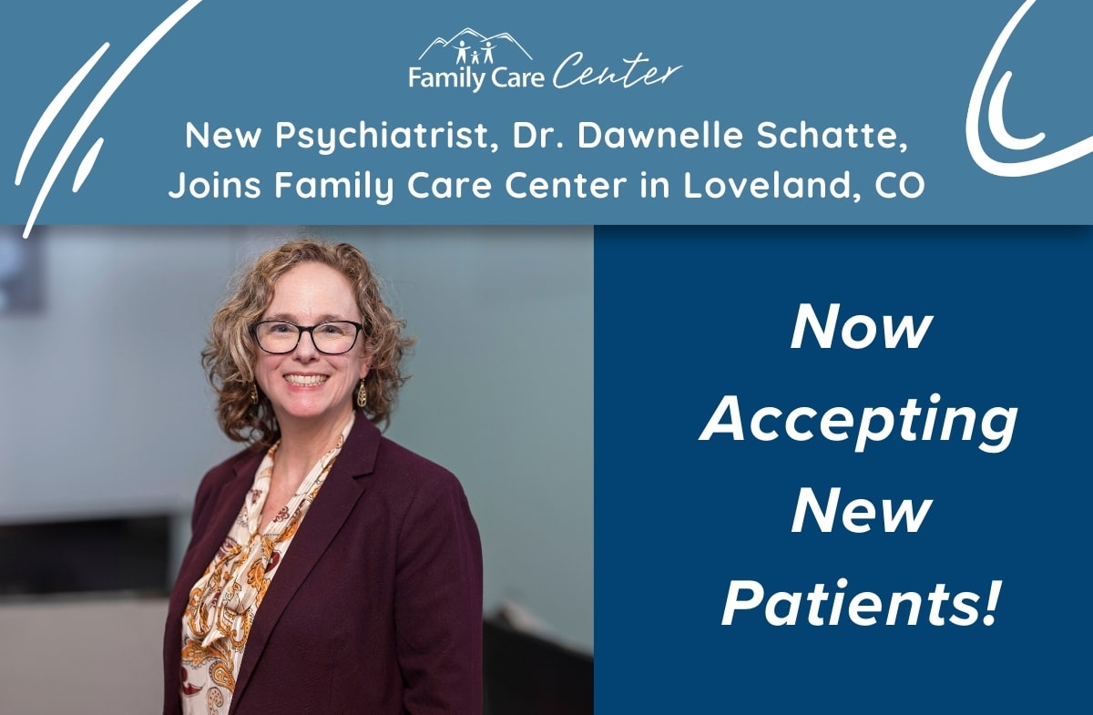 Female psychiatrist Dr. Dawnelle Schatte accepts new mental health patients in Loveland, CO.