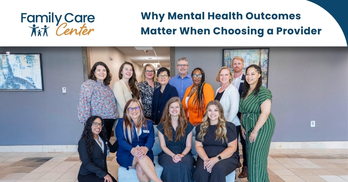 The Family Care Center team measures mental health outcomes on a daily basis.