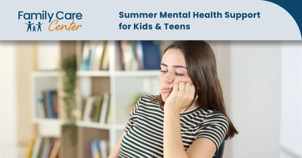 A young female teen struggles with summer mental health.