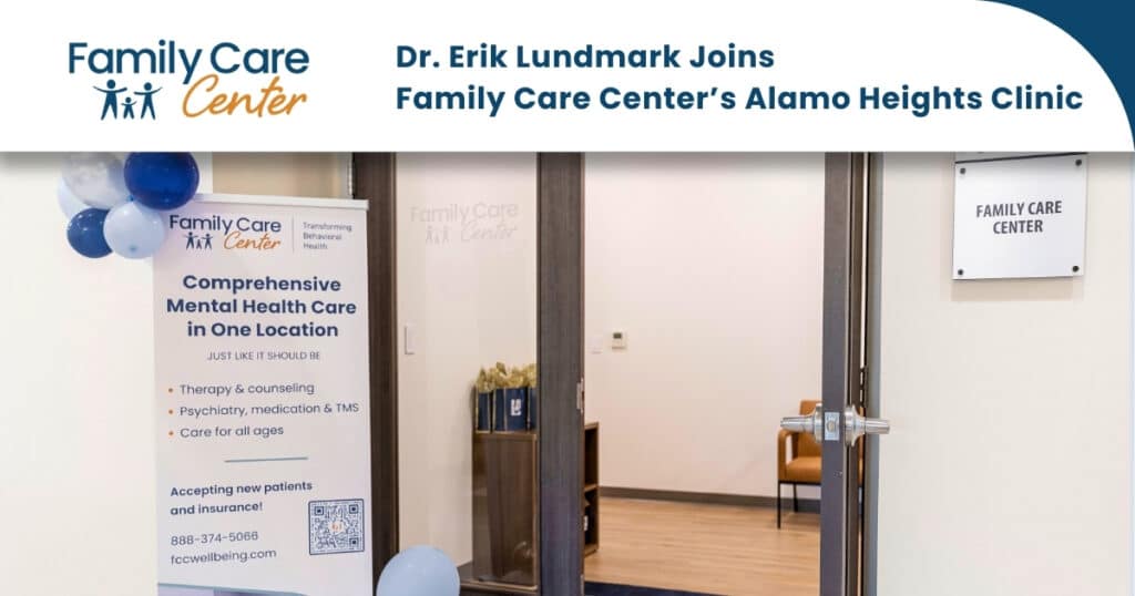 Photo of Dr. Erik Lundmark's Alamo Heights clinic for psychiatry and medication management.