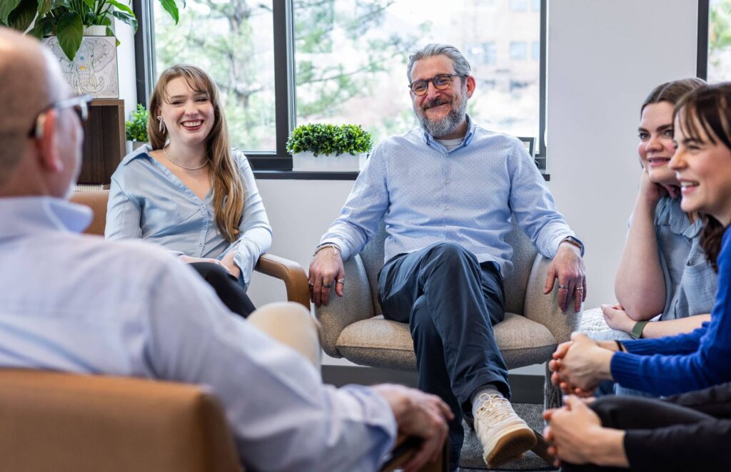 photo of people in intensive outpatient program IOP group session