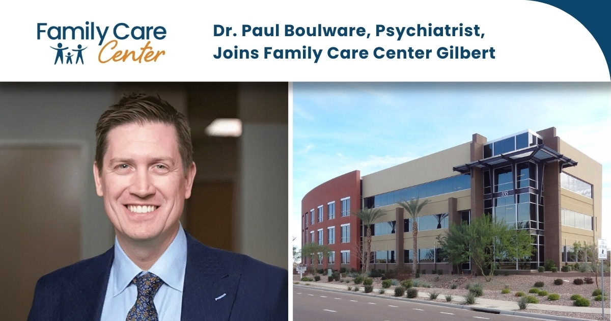 Headshot of Dr. Paul Boulware, a psychiatrist at Family Care Center, Gilbert, AZ
