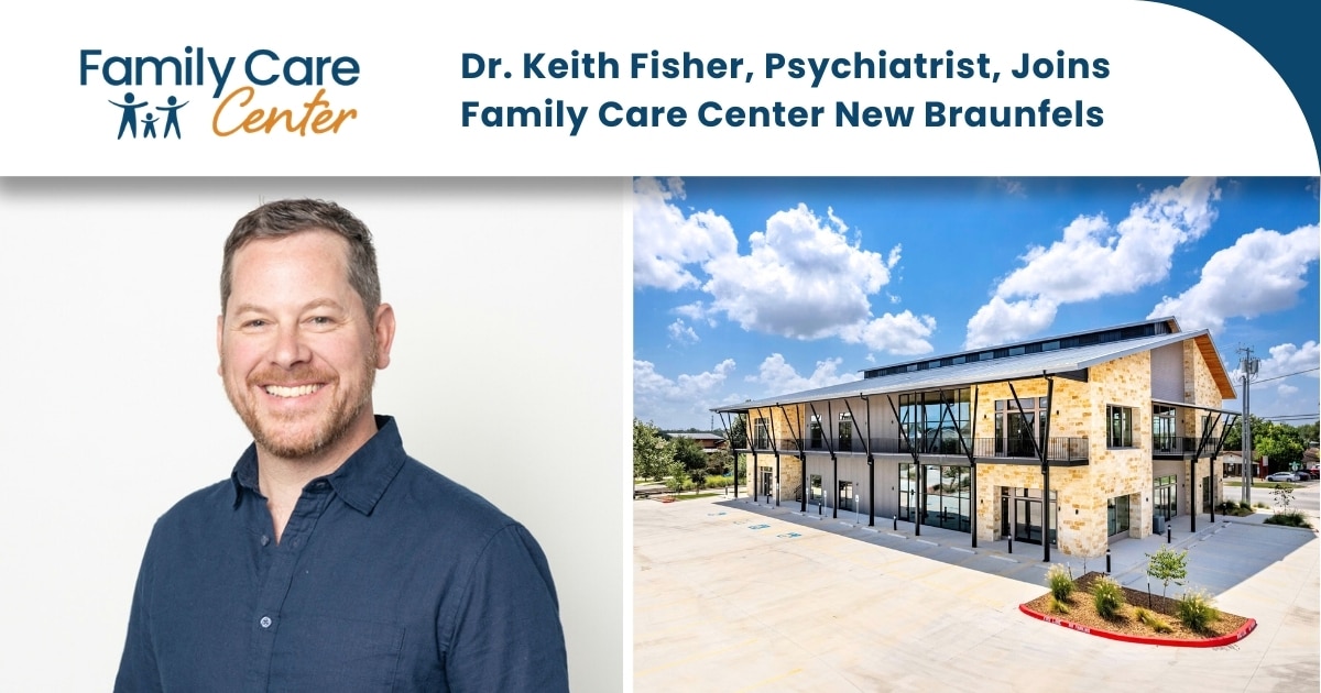 Photo of Dr. Keith Fisher and the Family Care Center New Braunfels clinic in Texas.