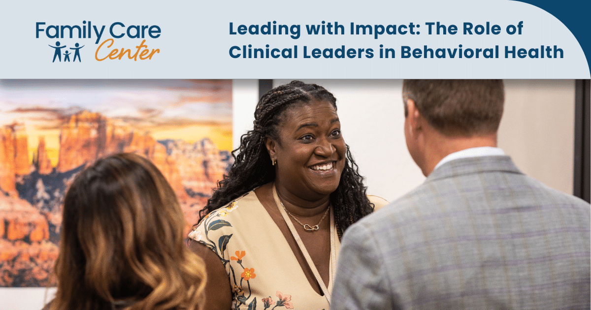 AZ clinical leader Tracy Connor meets with the Family Care Center leadership team