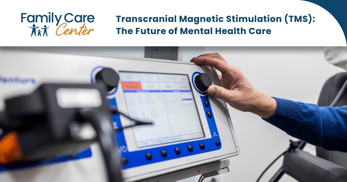 Photo of a Family Care Center TMS machine