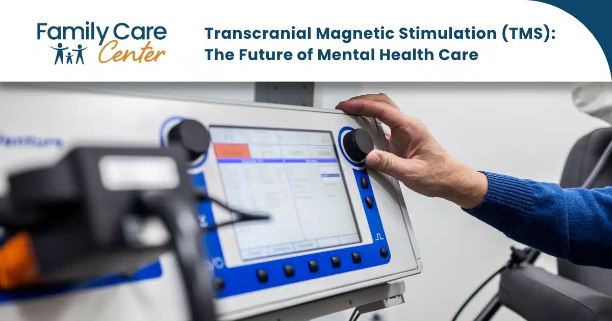 Photo of a Family Care Center TMS machine