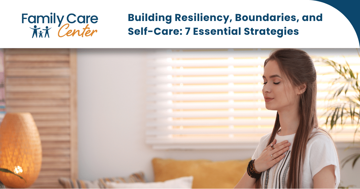 Woman setting boundaries and practicing self care at home