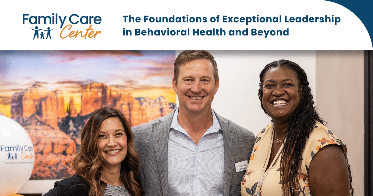 Two female and one male clinical leader in a group setting